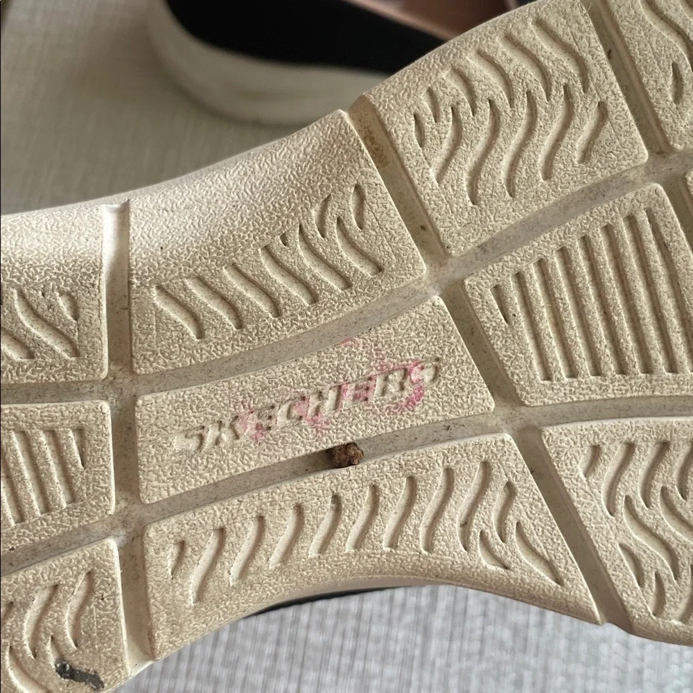 Skechers Women's Black and White Slip-On Sneakers - Picture 5 of 9